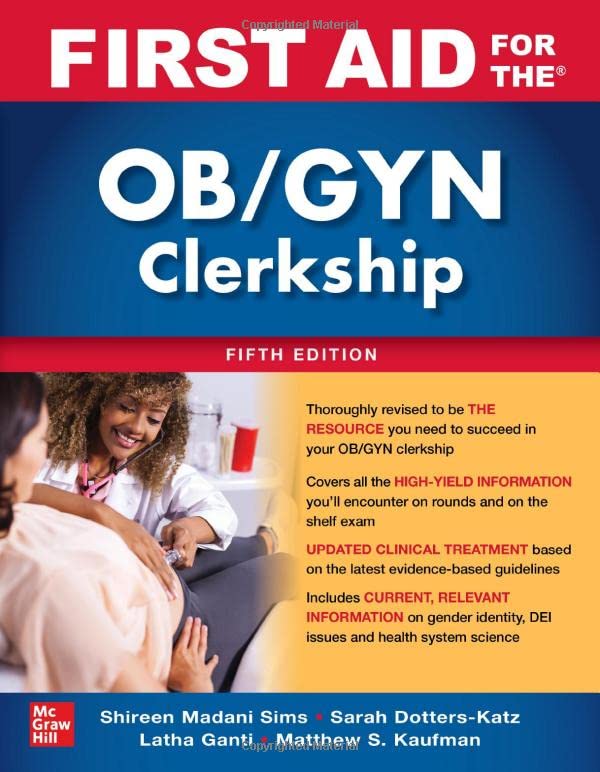 first aid for the ob gyn clerkship fifth edition original pdf from publisher 63a2a99e54b80 | Medical Books & CME Courses